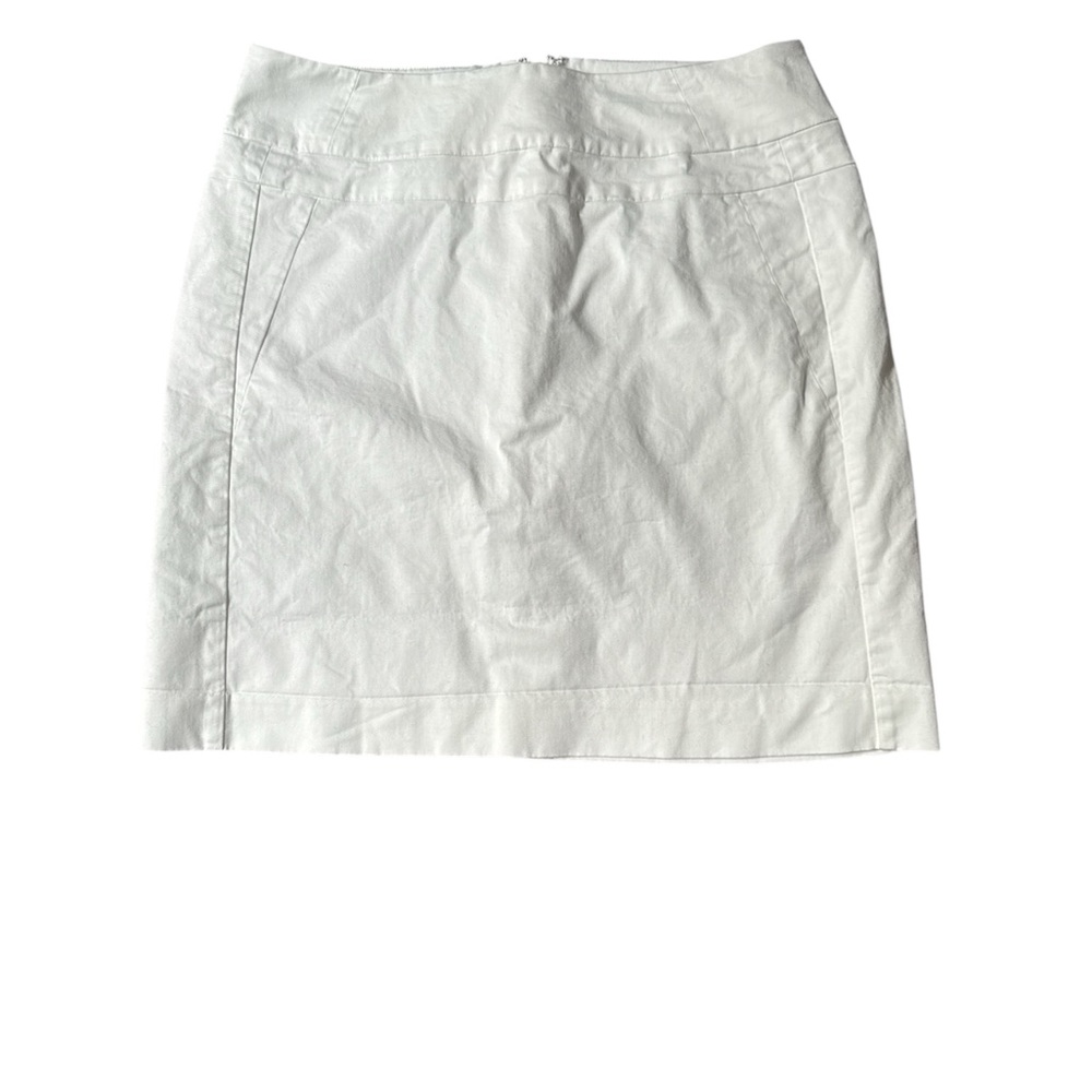 Ann Taylor White Mini Pencil Skirt Casual